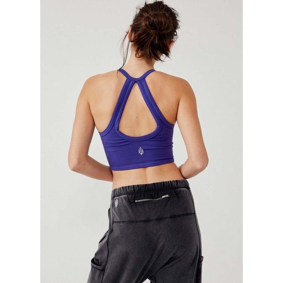 đLAST CHANCEđ NWT FP Movement Free Throw Henley Crop Tank / Outerspace - Picture 3 of 8